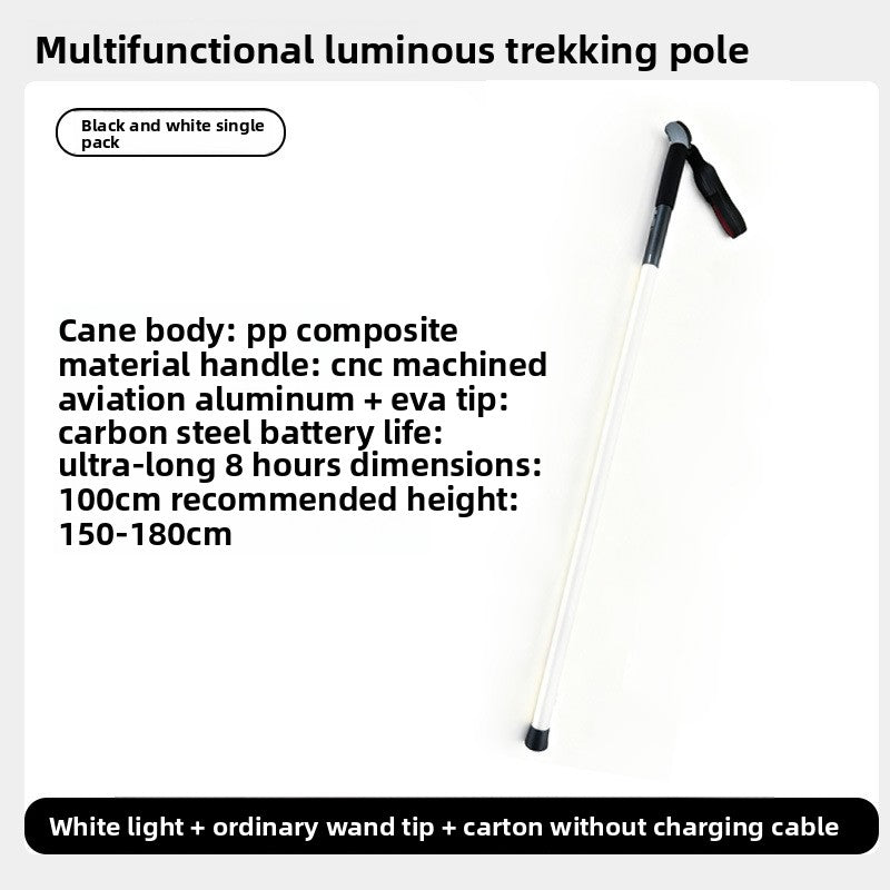 Multifunctional Luminous Trekking Pole with Snow Basket