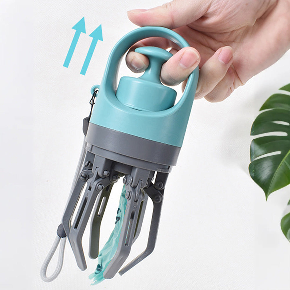 Six-pronged dog feces scooper